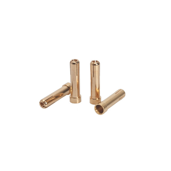 5mm To 4mm Gold Works Team Adapter Plug (4 Pcs.) - LRP - 65811