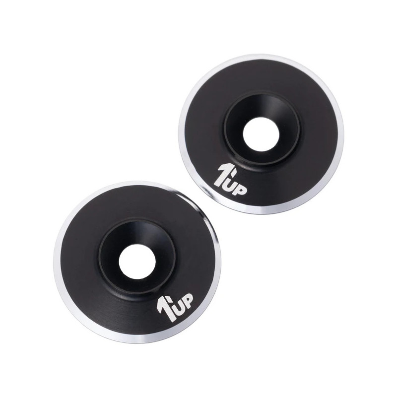 LowPro Wing Washers - M3 - 2pcs - Black Shine - 1UP - 1UP-820021