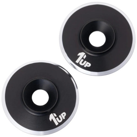 LowPro Wing Washers - M3 - 2pcs - Black Shine - 1UP - 1UP-820021