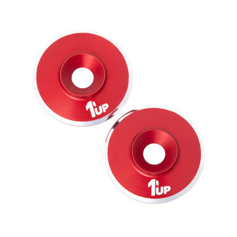 LowPro Wing Washers - M3 - 2pcs - Red Shine - 1UP - 1UP-820521