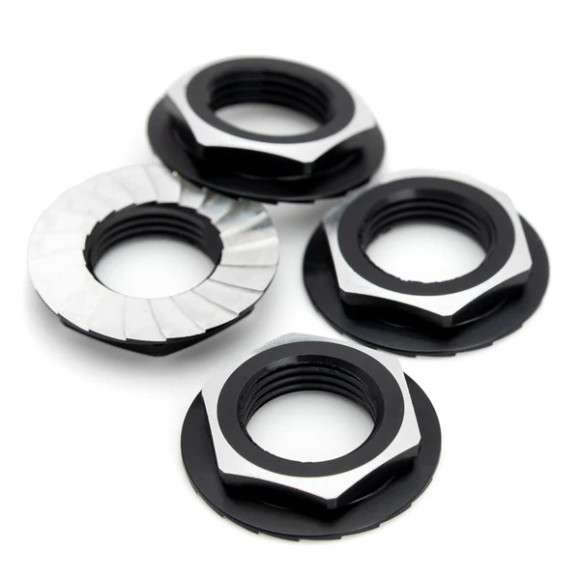 Lockdown 17mm Wheel Nuts - 4pcs - Black - 1UP - 1UP-87010