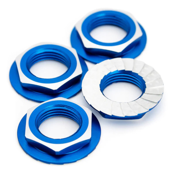 Lockdown 17mm Wheel Nuts - 4pcs - Blue - 1UP - 1UP-87011