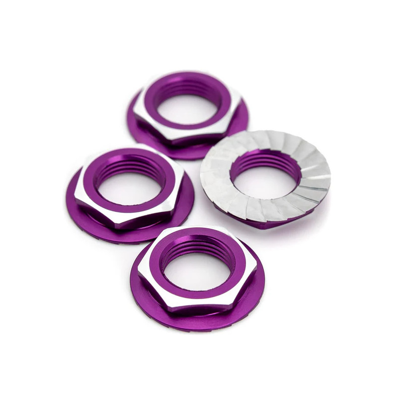 Lockdown 17mm Wheel Nuts - 4pcs - Purple - 1UP - 1UP-87013