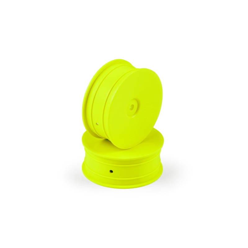 Jantes TT 1/10 avant 2WD - Jaune (2) - HUDY - 803210-Y
