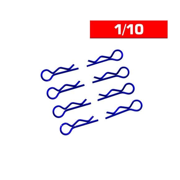 Body Clips 1/10 Blue (X8) - ULTIMATE - UR6411-A
