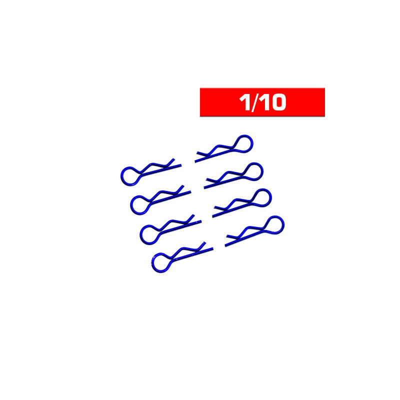 Body Clips 1/10 Blue (X8) - ULTIMATE - UR6411-A
