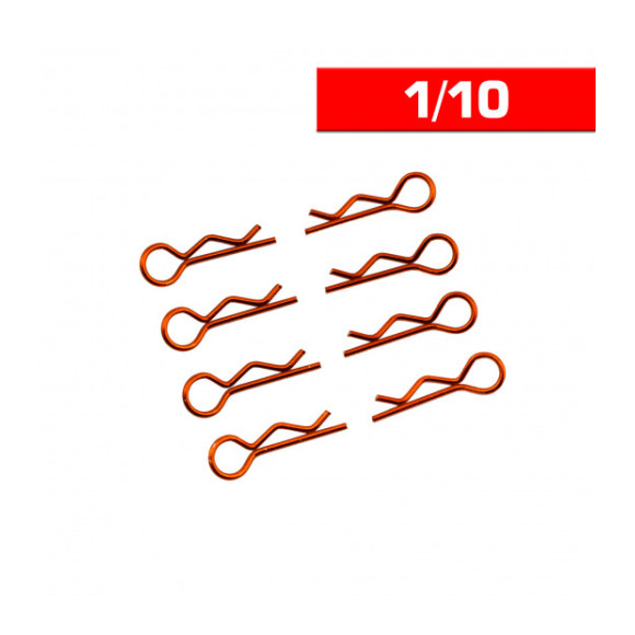 Body Clips 1/10 Orange (X8) - ULTIMATE - UR6411-G