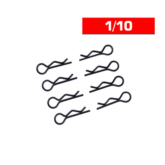 Body Clips 1/10 Black (X8) - ULTIMATE - UR6411-N