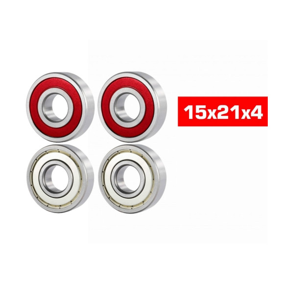 15X21X4mm Hs Hybrid Seals Bearing Set (2Pcs.) - ULTIMATE - UR7804-2