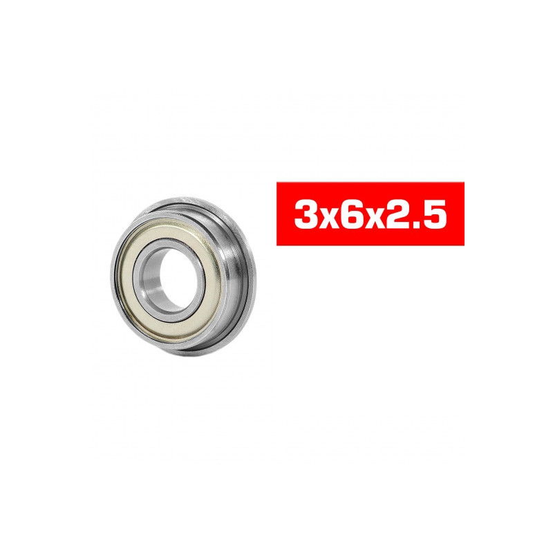 3X6X2.5mm Flanged Hs Metal Bearing Set (10)  - ULTIMATE - UR7808
