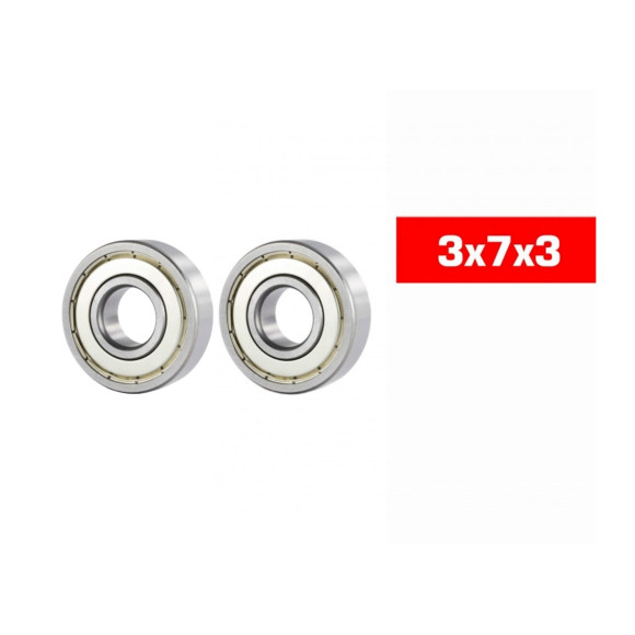 3X7X3mm Hs Metal Shielded Bearing Set (2Pcs) - ULTIMATE - UR7814-2