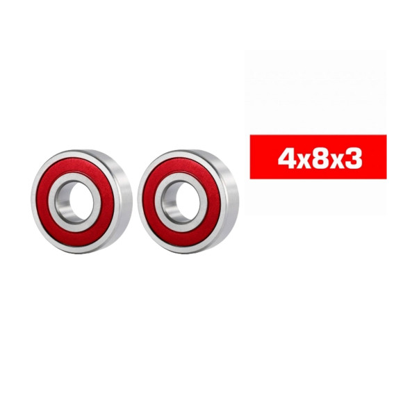 4X8X3mm Hs Rubber Sealed Bearing Set (2Pcs) - ULTIMATE - UR7817-2