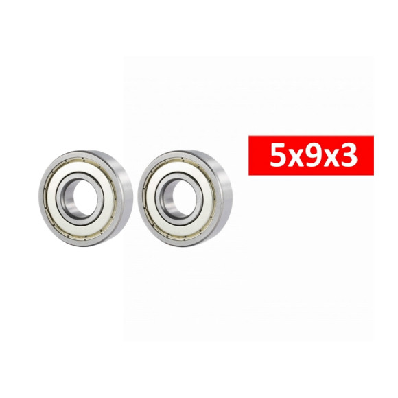 5X9X3mm Hs Metal Shielded Bearing Set (2Pcs) - ULTIMATE - UR7830-2