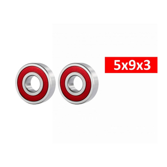 5X9X3mm Hs Rubber Sealed Bearing Set (2Pcs) - ULTIMATE - UR7831-2