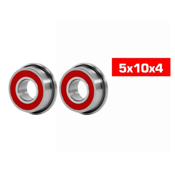 5X10X4mm Flanged Hs Rubber Sealed Bearing Set (2) -ULTIMATE -UR7833-2