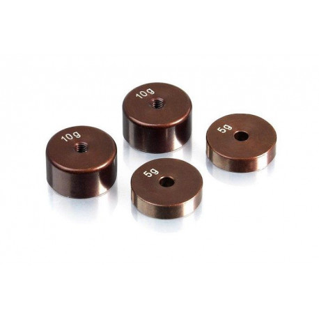 Poids ronds pour châssis (2x5g / 2x10g) - XRAY - 309840