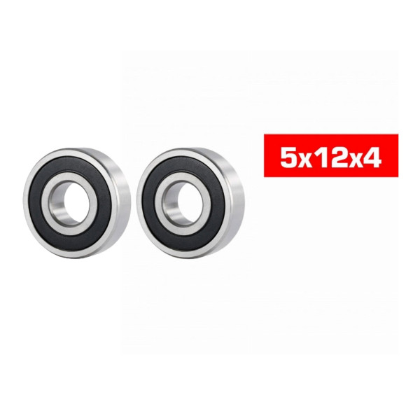 5X12X4mm Hs Rubber Sealed Bearing Set (2Pcs) - ULTIMATE - UR7835-2