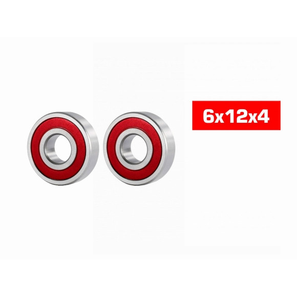 6X12X4mm Hs Rubber Sealed Bearing Set (2Pcs) - ULTIMATE - UR7839-2