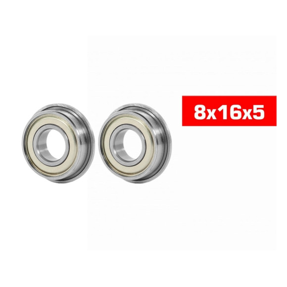8X16X5mm Flanged Hs Metal Bearing Set (2) - ULTIMATE - UR7840-2