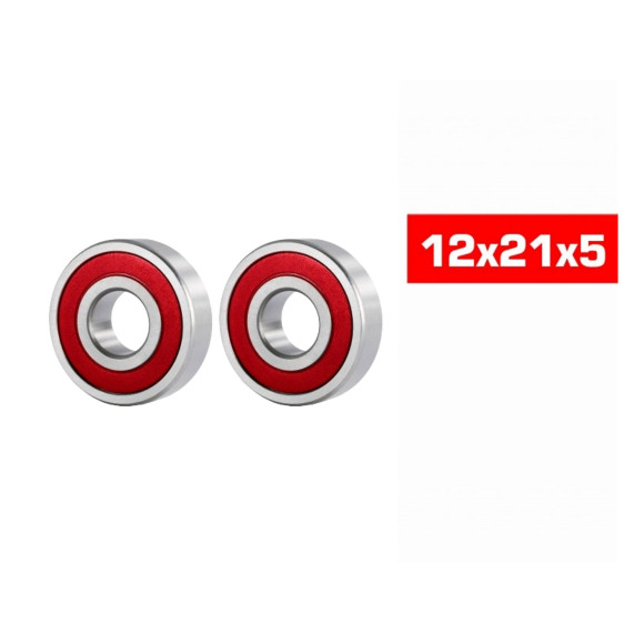 12X21X5mm Hs Rubber Sealed Bearing Set (2Pcs) - ULTIMATE - UR7849-2
