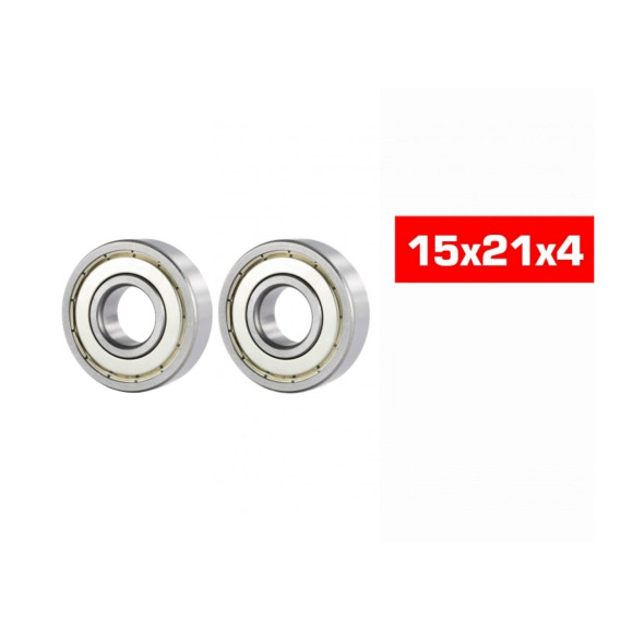 15X21X4mm Hs Metal Shielded Bearing Set (2Pcs) - ULTIMATE - UR7854-2