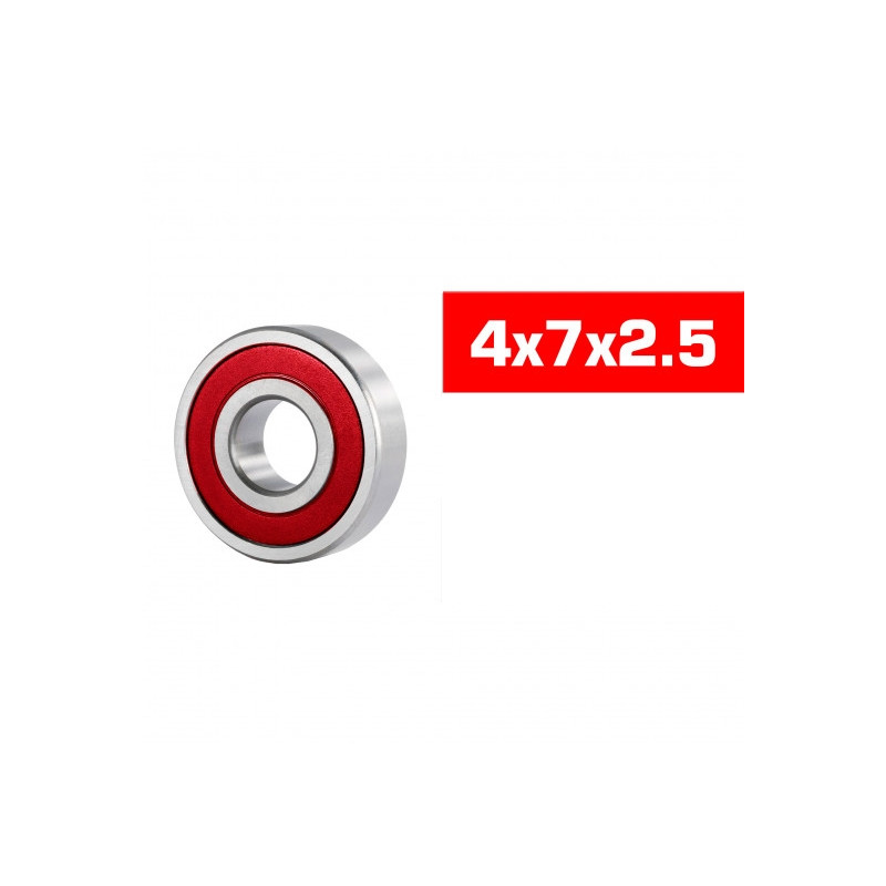 4X7X2.5mm Hs Rubber Sealed Bearing Set (10Pcs) - ULTIMATE - UR7857