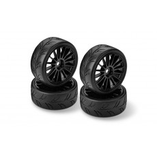 Pneus Slick 1/10 droite et gauche (2+2) - HUDY - 803040