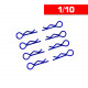 Clips carrosserie 1/10 bleu (x8) - ULTIMATE - UR6411-A