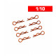 Clips carrosserie 1/10 orange (x8) - ULTIMATE - UR6411-G