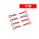 Clips carrosserie 1/10 rouge (x8) - ULTIMATE - UR6411-R