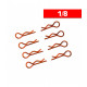 Clips carrosserie 1/8 orange (x8) - ULTIMATE - UR6412-G