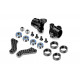 ALU STEERING BLOCKS WITH GRAPHITE EXTENSION PLATES - SET - 302202 - X