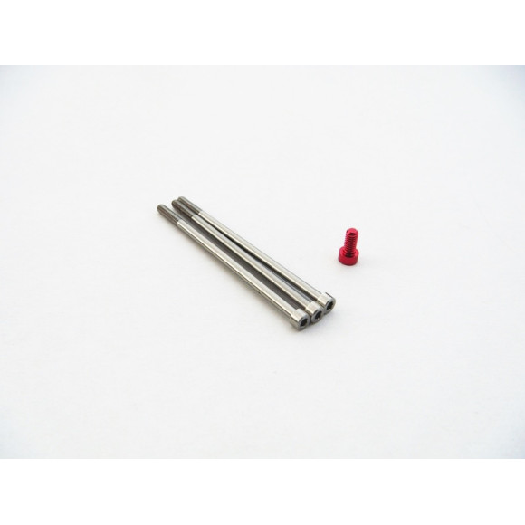 Vis moteur titane/alu XeRun V10 G3 Rouge - HIRO SEIKO - 48343