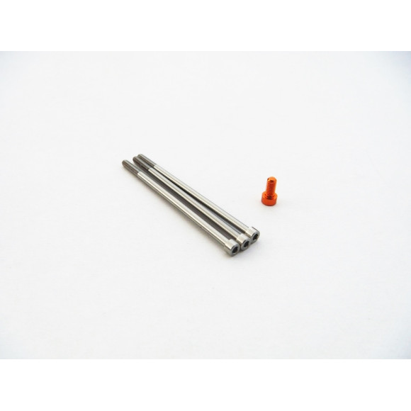  Xerun V10 G3 Titan/Alum. Screw Set [Orange] - HIRO SEIKO - 48344