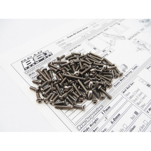 Kit visserie titane hexagonale RC10B6.1 et B6.1D - HIRO SEIKO - 48346