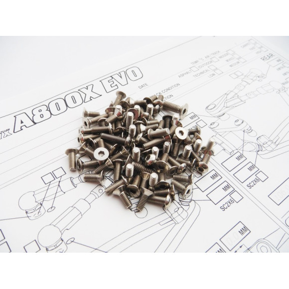  A800X Evo Titanium Hex Socket Screw Set - HIRO SEIKO - 48430