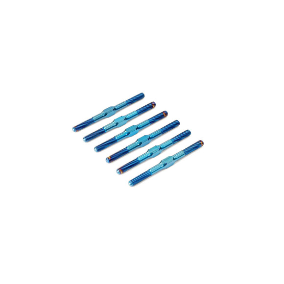 RC10B7 TITANIUM TURNBUCKLE SET (6PC) - BLUE - CENTRO - C0249BL