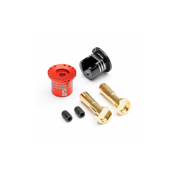 ALUMINIUM HEATSINK PLUG GRIPS WITH 4MM BULLETS - CENTRO - C0347