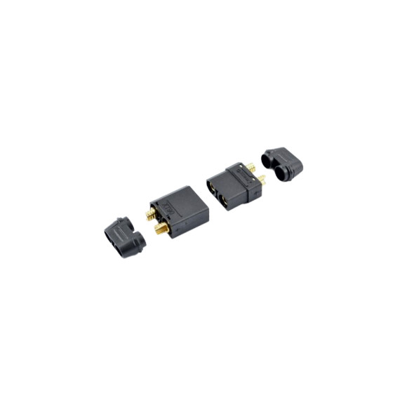 XT-90 BLACK CONNECTOR (MALE/FEMALE) - CENTRO - C0355