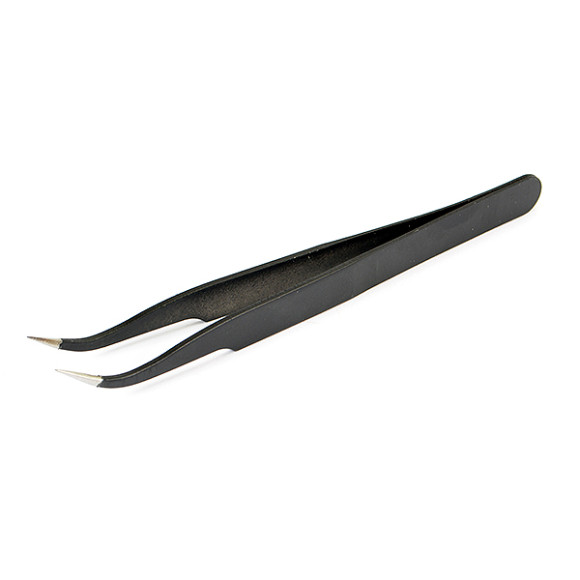 CURVED BLACK TWEEZERS  - CENTRO - C0519C