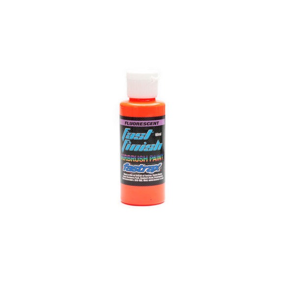 AIRBRUSH PAINT FLO ORANGE - 60ML - FASTRAX - FAST2600-37