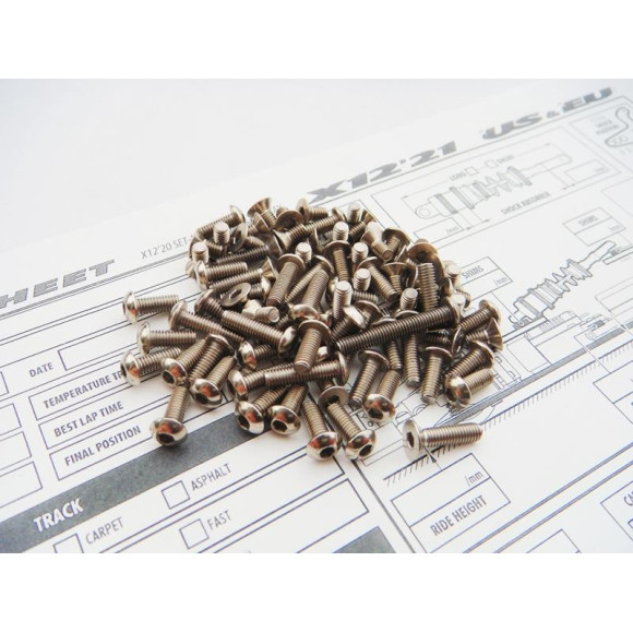 X12'21 Titanium Hex Socket Screw Set - HIRO SEIKO - 48625