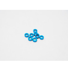 Rondelles alu 3mm 1.5mm (8) Bleu clair - HIRO SEIKO - 48459