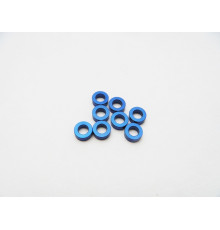 Rondelles alu 3mm 1.5mm (8) Bleu foncé - HIRO SEIKO - 48460