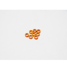 Rondelles alu 3mm 1.5mm (8) Orange - HIRO SEIKO - 48463