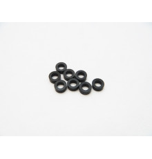 Rondelles alu 3mm 1.5mm (8) Noir - HIRO SEIKO - 48462