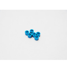 Rondelles alu 3mm 2.5mm (6) Bleu clair - HIRO SEIKO - 48473