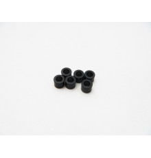 Rondelles alu 3mm 2.5mm (6) Noir - HIRO SEIKO - 48476