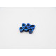 Rondelles alu 3mm 4.0mm (6) Bleu foncé - HIRO SEIKO - 48488