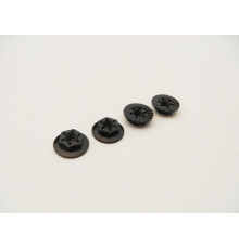 4mm Alloy Serrated Wheel Nut Black - HIRO SEIKO - 48670